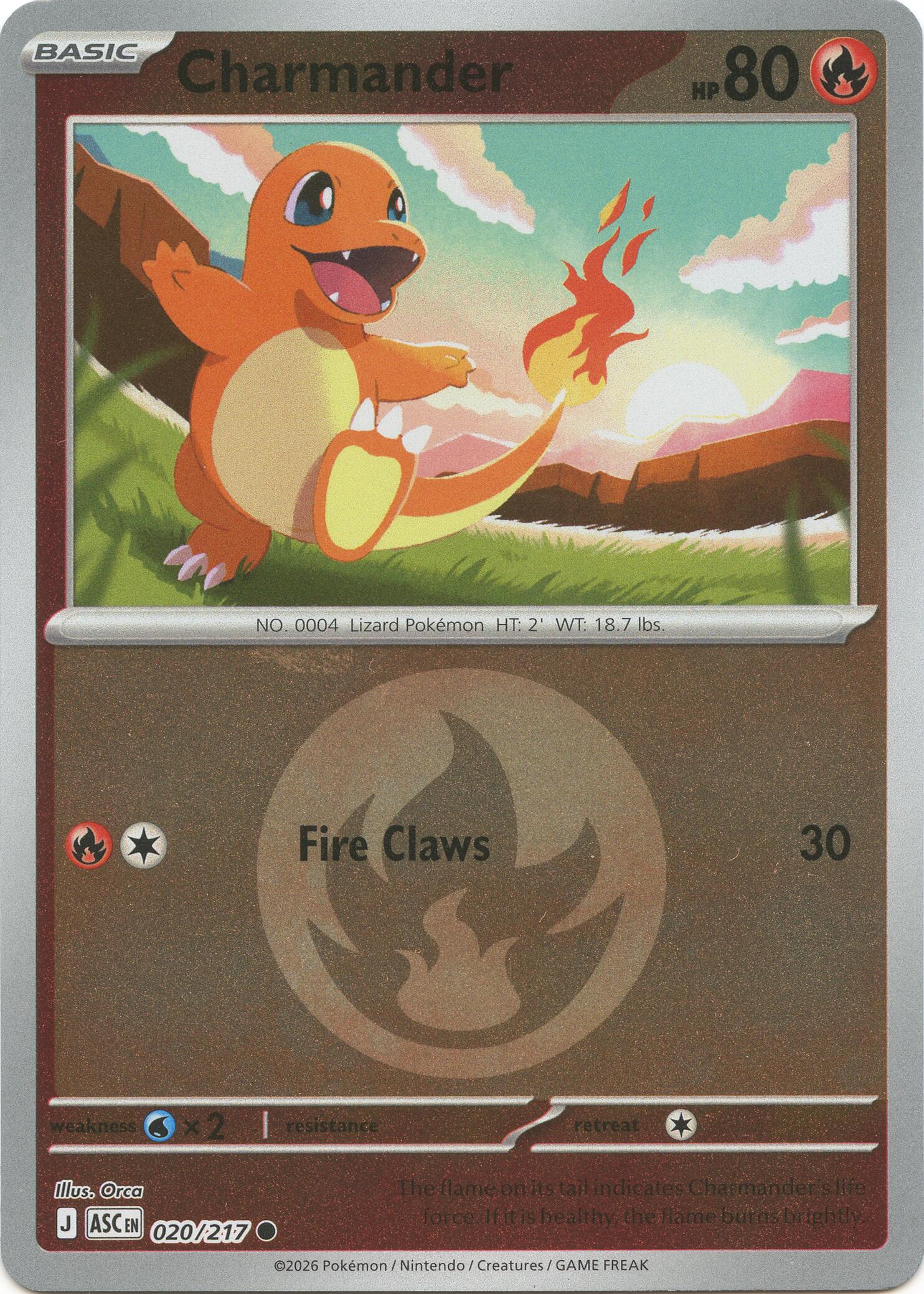 Charmander (020/217) (Energy Symbol Pattern) [Mega Evolution: Ascended Heroes] | Gear Gaming Bentonville