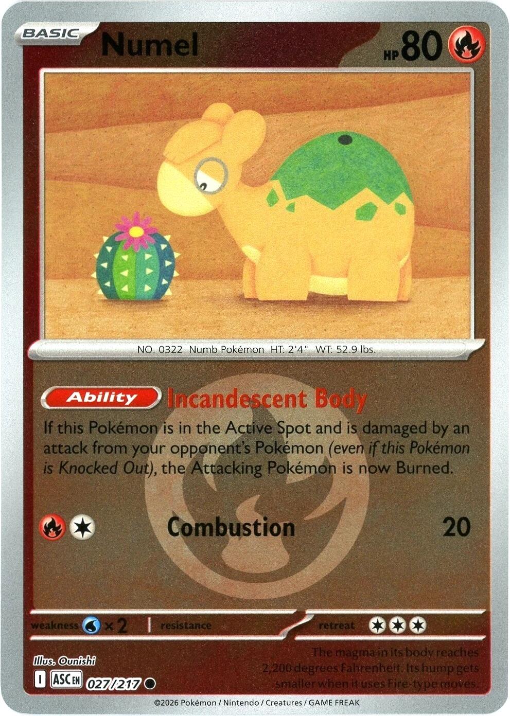 Numel (027/217) (Energy Symbol Pattern) [Mega Evolution: Ascended Heroes] | Gear Gaming Bentonville