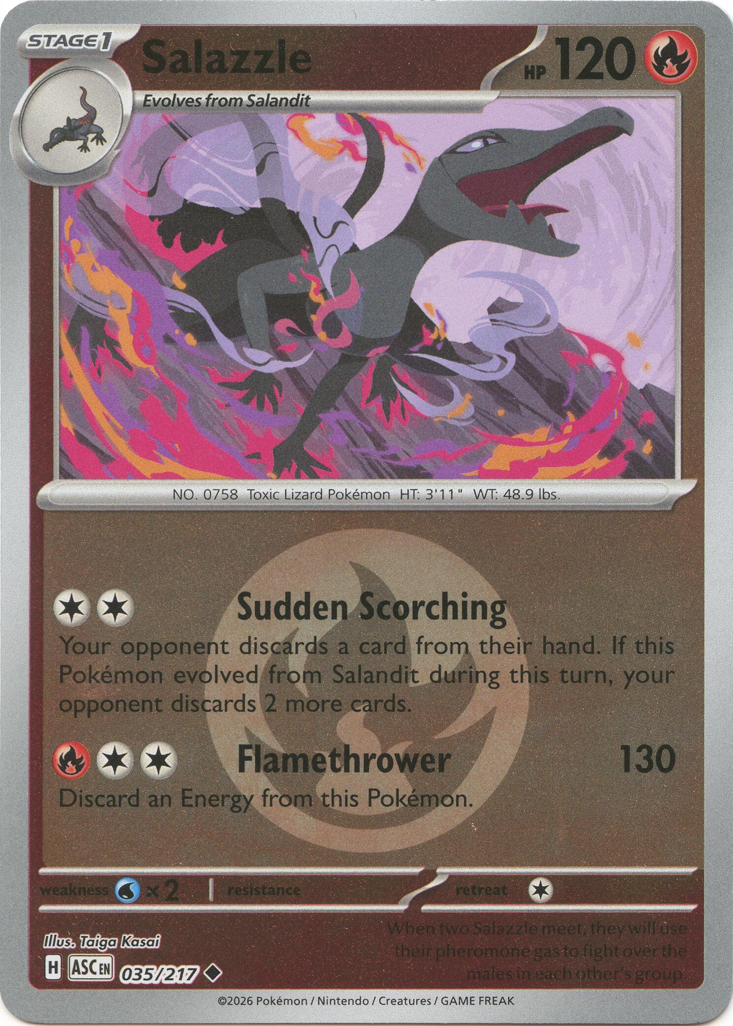 Salazzle (035/217) (Energy Symbol Pattern) [Mega Evolution: Ascended Heroes] | Gear Gaming Bentonville