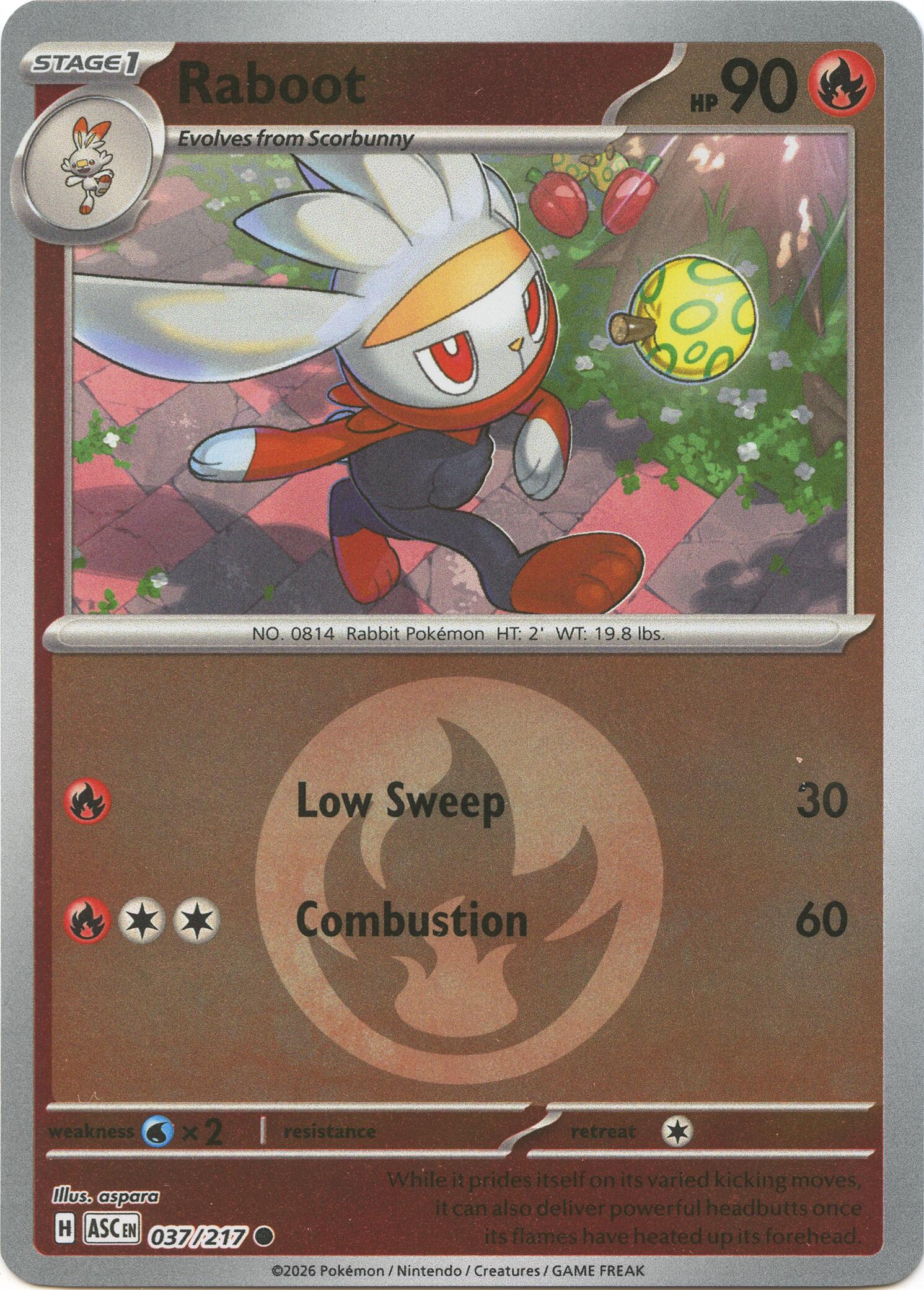 Raboot (037/217) (Energy Symbol Pattern) [Mega Evolution: Ascended Heroes] | Gear Gaming Bentonville