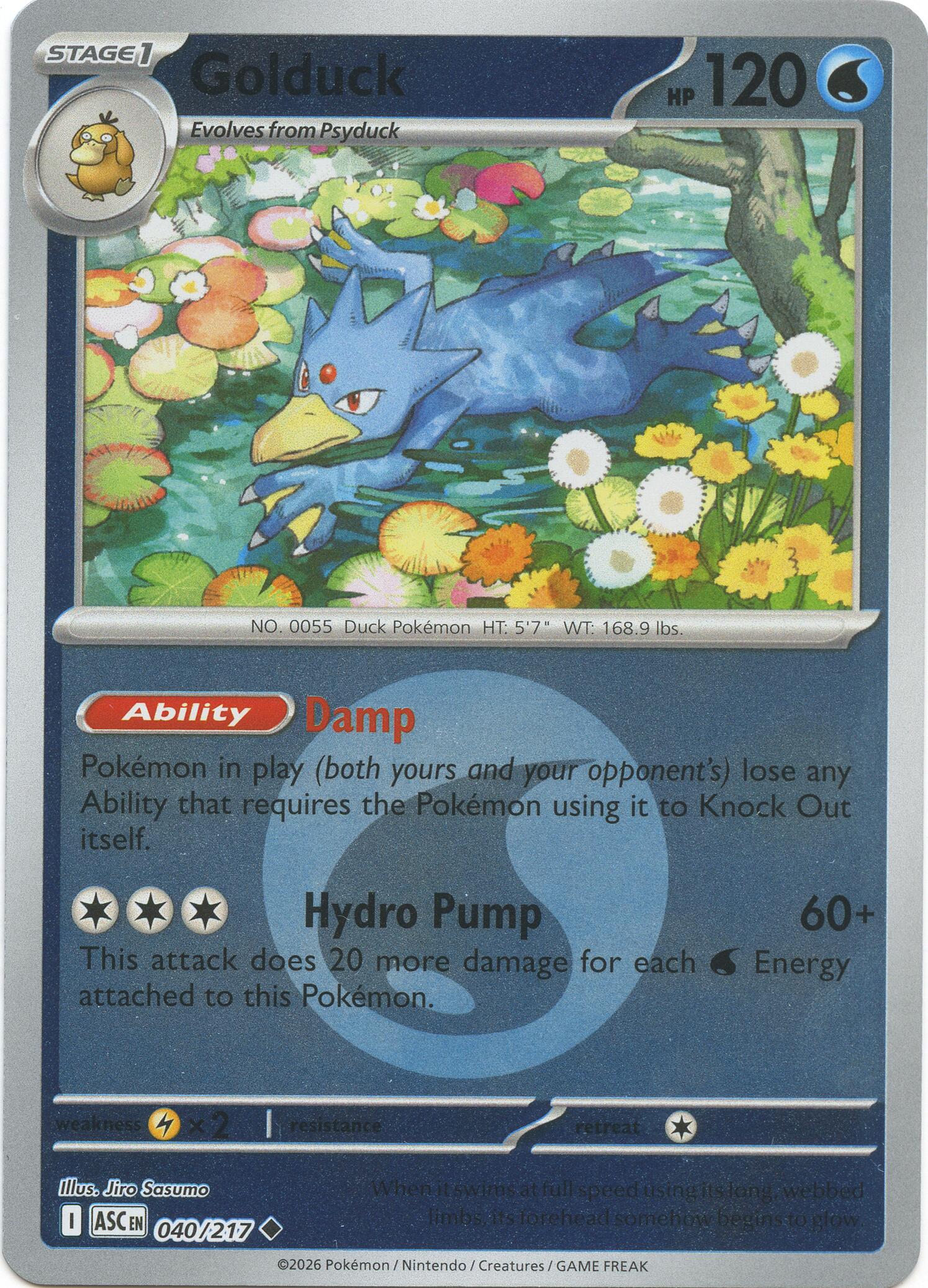 Golduck (040/217) (Energy Symbol Pattern) [Mega Evolution: Ascended Heroes] | Gear Gaming Bentonville