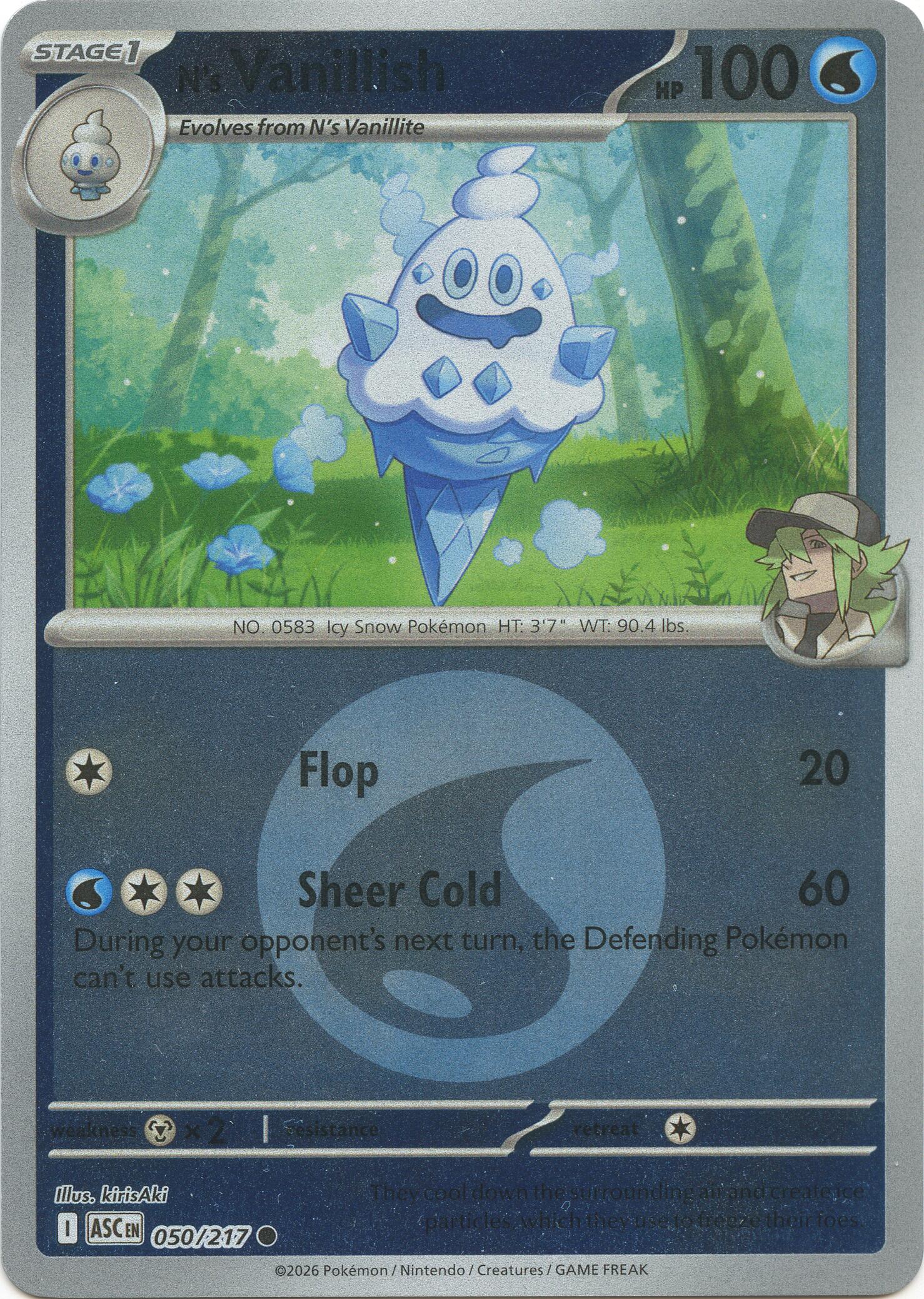 N's Vanillish (050/217) (Energy Symbol Pattern) [Mega Evolution: Ascended Heroes] | Gear Gaming Bentonville