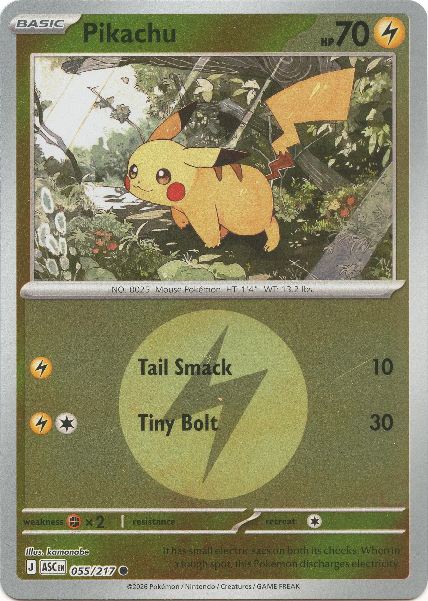 Pikachu (055/217) (Energy Symbol Pattern) [Mega Evolution: Ascended Heroes] | Gear Gaming Bentonville