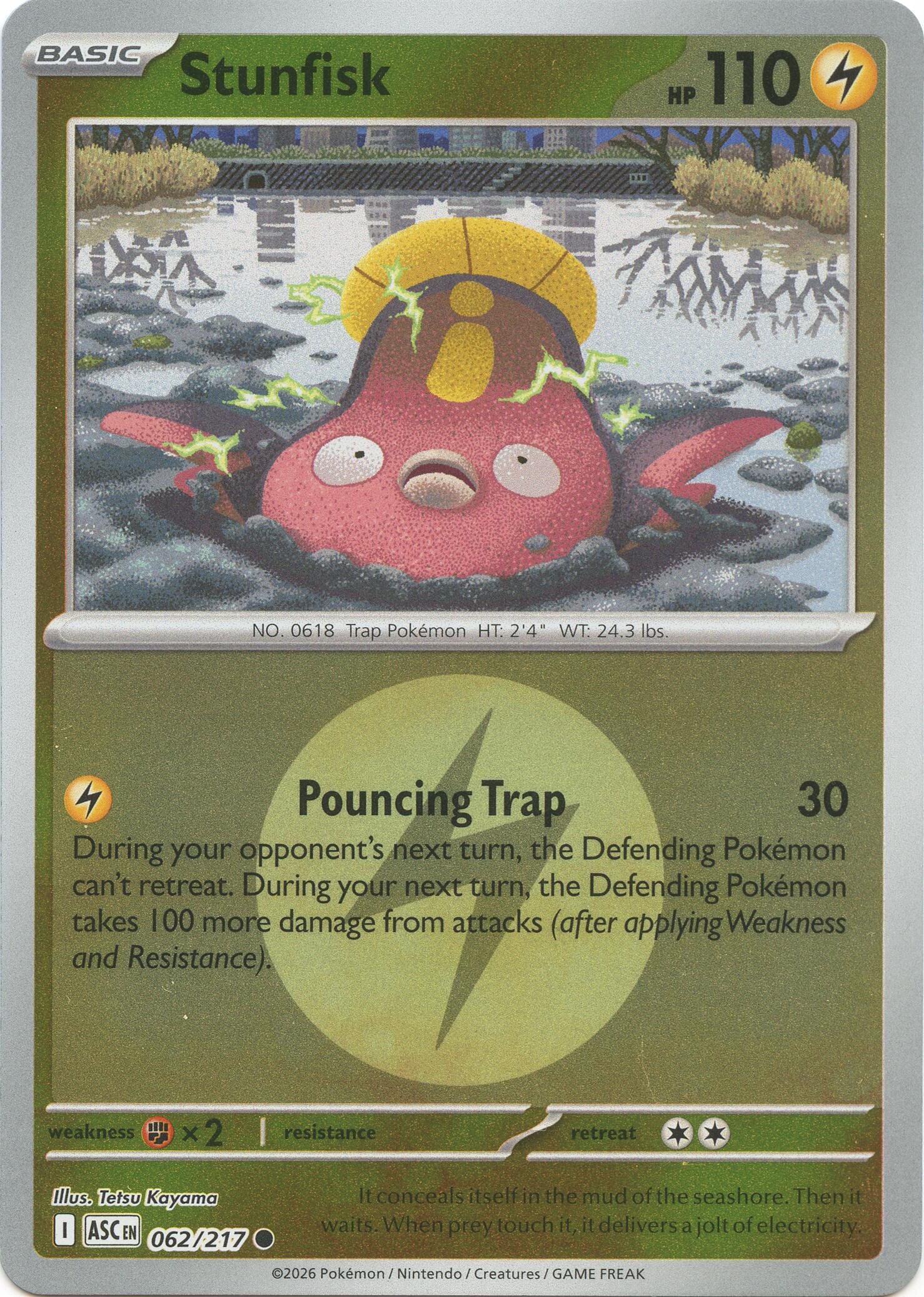 Stunfisk (062/217) (Energy Symbol Pattern) [Mega Evolution: Ascended Heroes] | Gear Gaming Bentonville