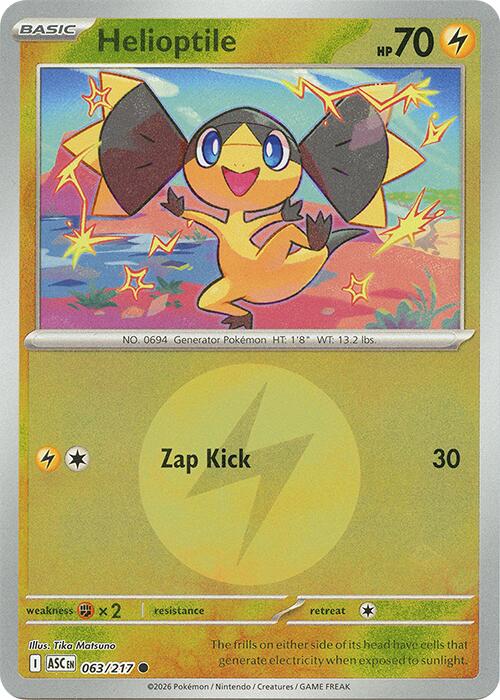 Helioptile (063/217) (Energy Symbol Pattern) [Mega Evolution: Ascended Heroes] | Gear Gaming Bentonville
