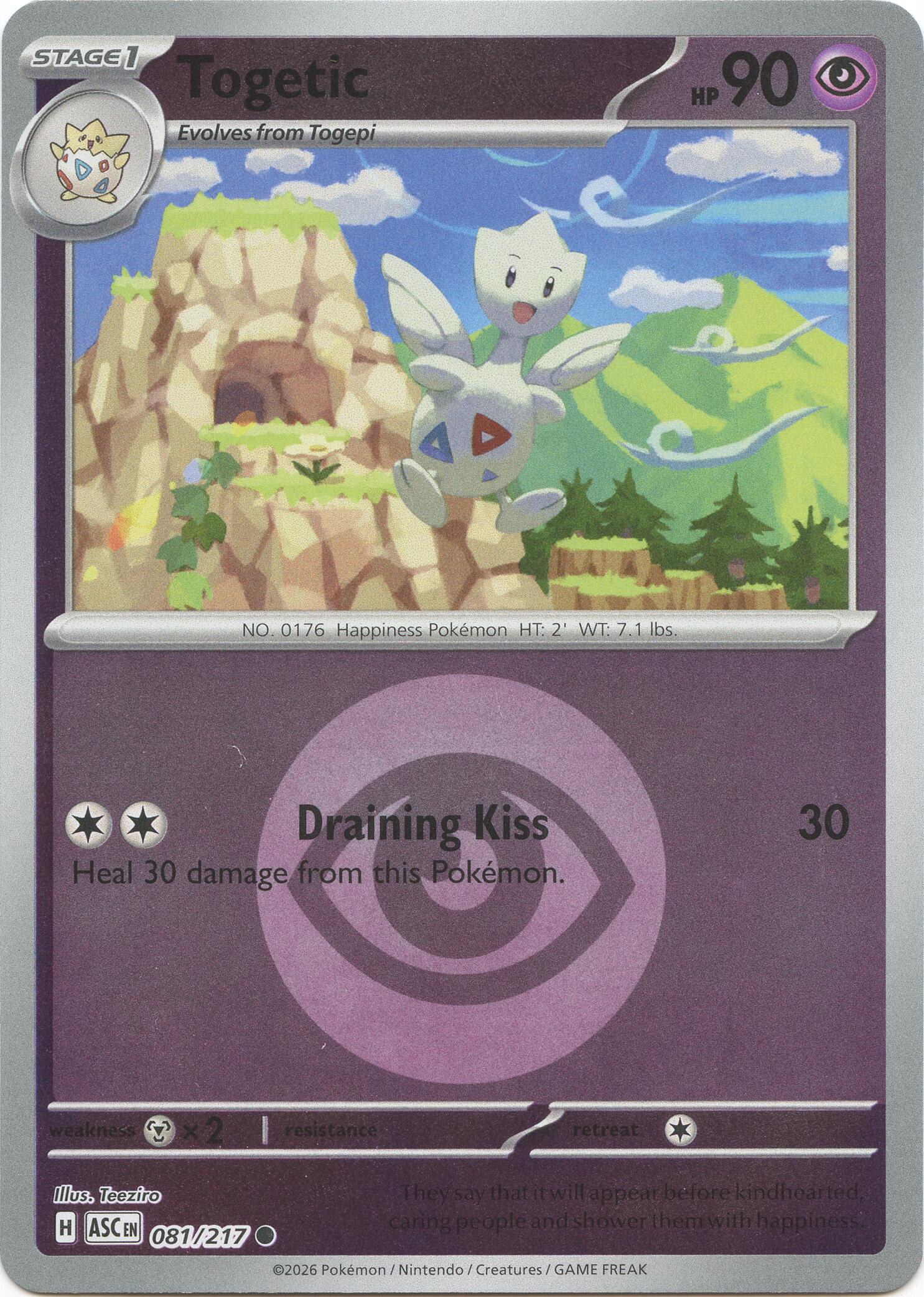 Togetic (081/217) (Energy Symbol Pattern) [Mega Evolution: Ascended Heroes] | Gear Gaming Bentonville