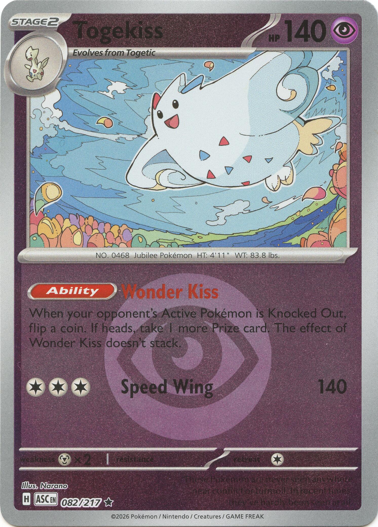 Togekiss (082/217) (Energy Symbol Pattern) [Mega Evolution: Ascended Heroes] | Gear Gaming Bentonville