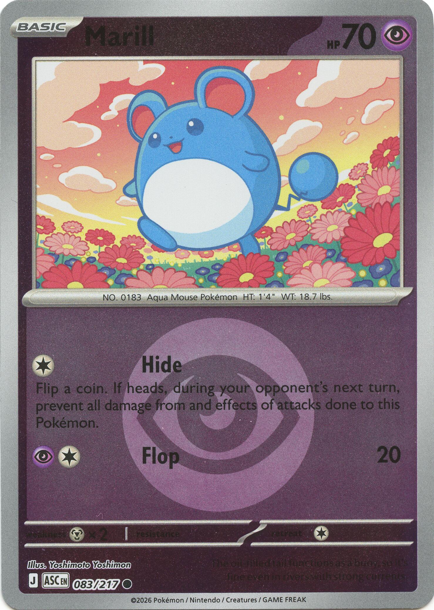 Marill (083/217) (Energy Symbol Pattern) [Mega Evolution: Ascended Heroes] | Gear Gaming Bentonville
