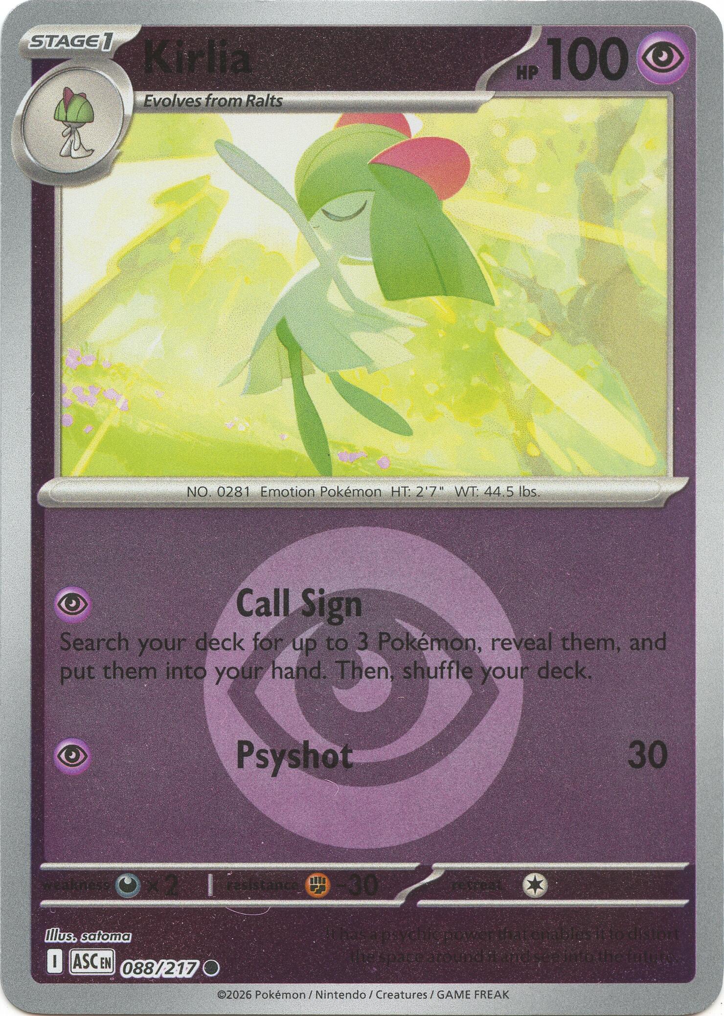 Kirlia (088/217) (Energy Symbol Pattern) [Mega Evolution: Ascended Heroes] | Gear Gaming Bentonville