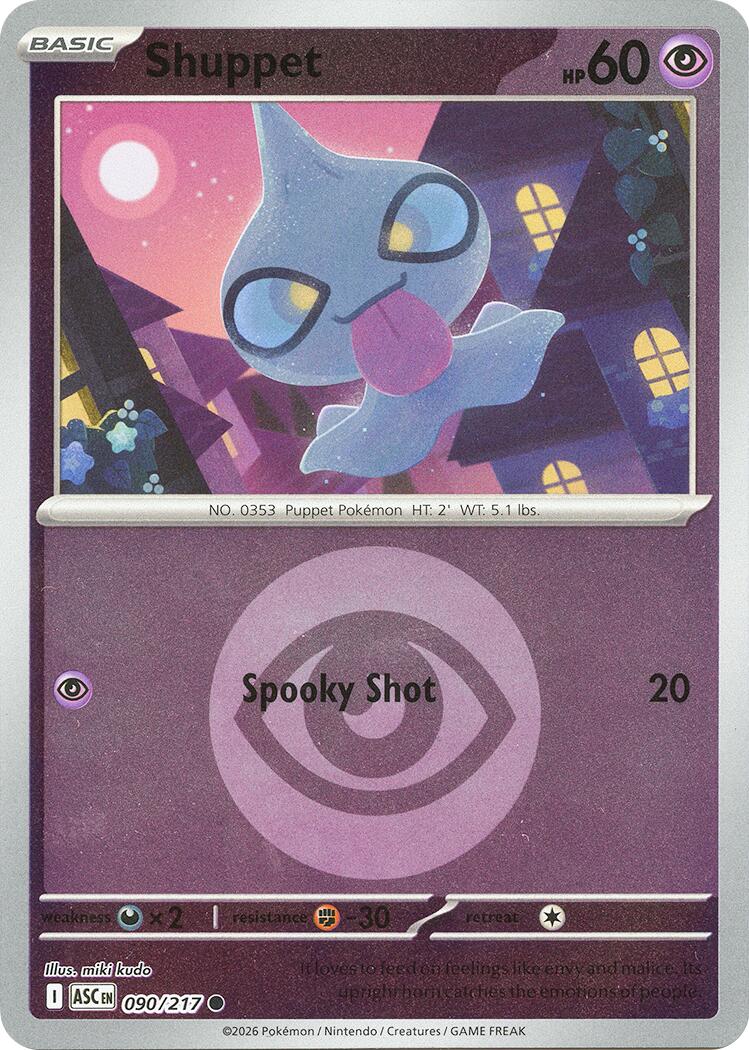 Shuppet (090/217) (Energy Symbol Pattern) [Mega Evolution: Ascended Heroes] | Gear Gaming Bentonville