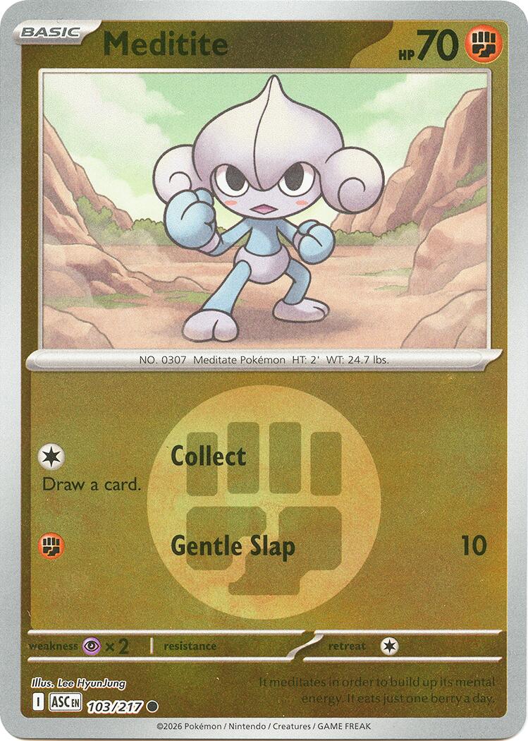 Meditite (103/217) (Energy Symbol Pattern) [Mega Evolution: Ascended Heroes] | Gear Gaming Bentonville