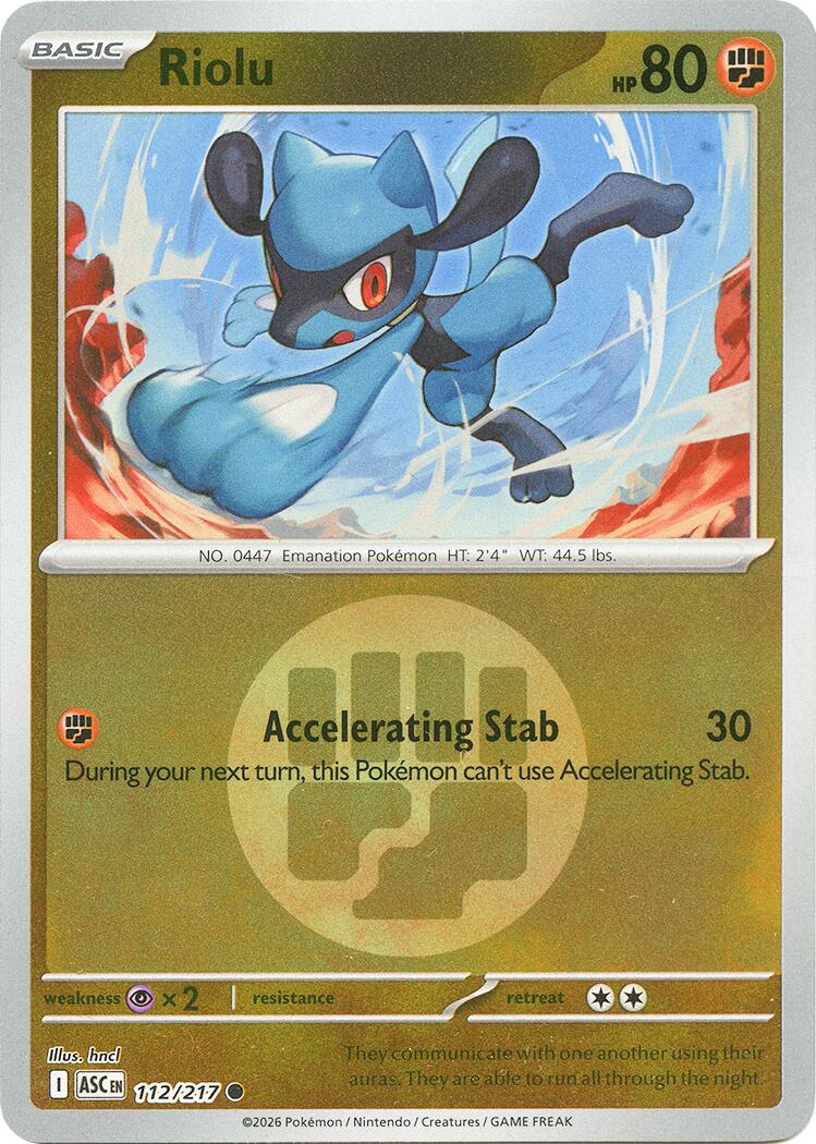 Riolu (112/217) (Energy Symbol Pattern) [Mega Evolution: Ascended Heroes] | Gear Gaming Bentonville
