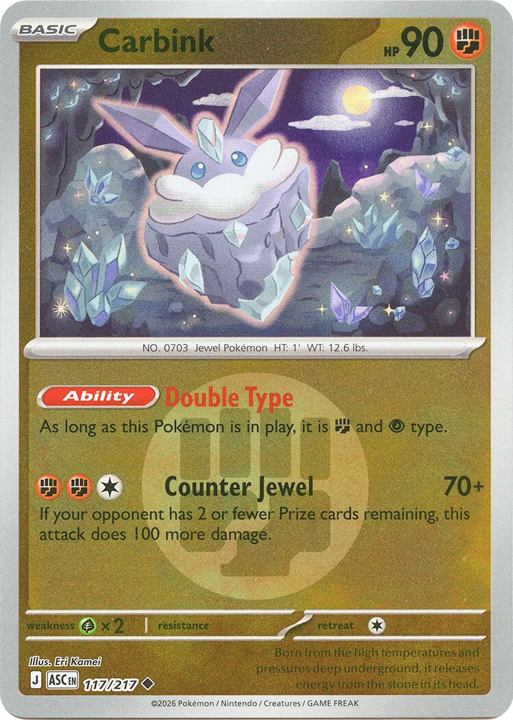 Carbink (117/217) (Energy Symbol Pattern) [Mega Evolution: Ascended Heroes] | Gear Gaming Bentonville