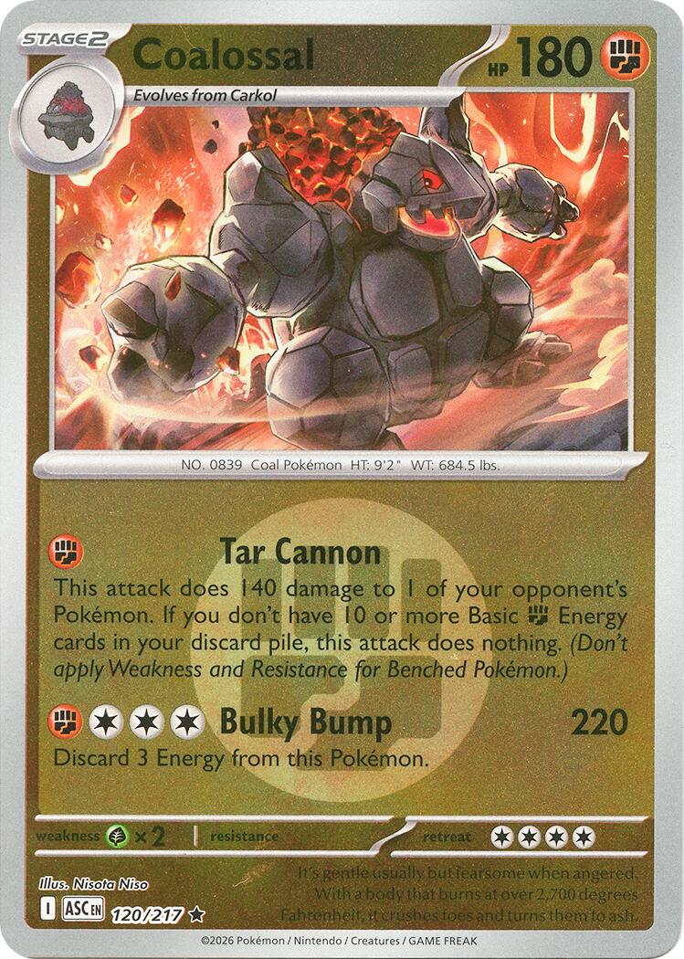 Coalossal (120/217) (Energy Symbol Pattern) [Mega Evolution: Ascended Heroes] | Gear Gaming Bentonville