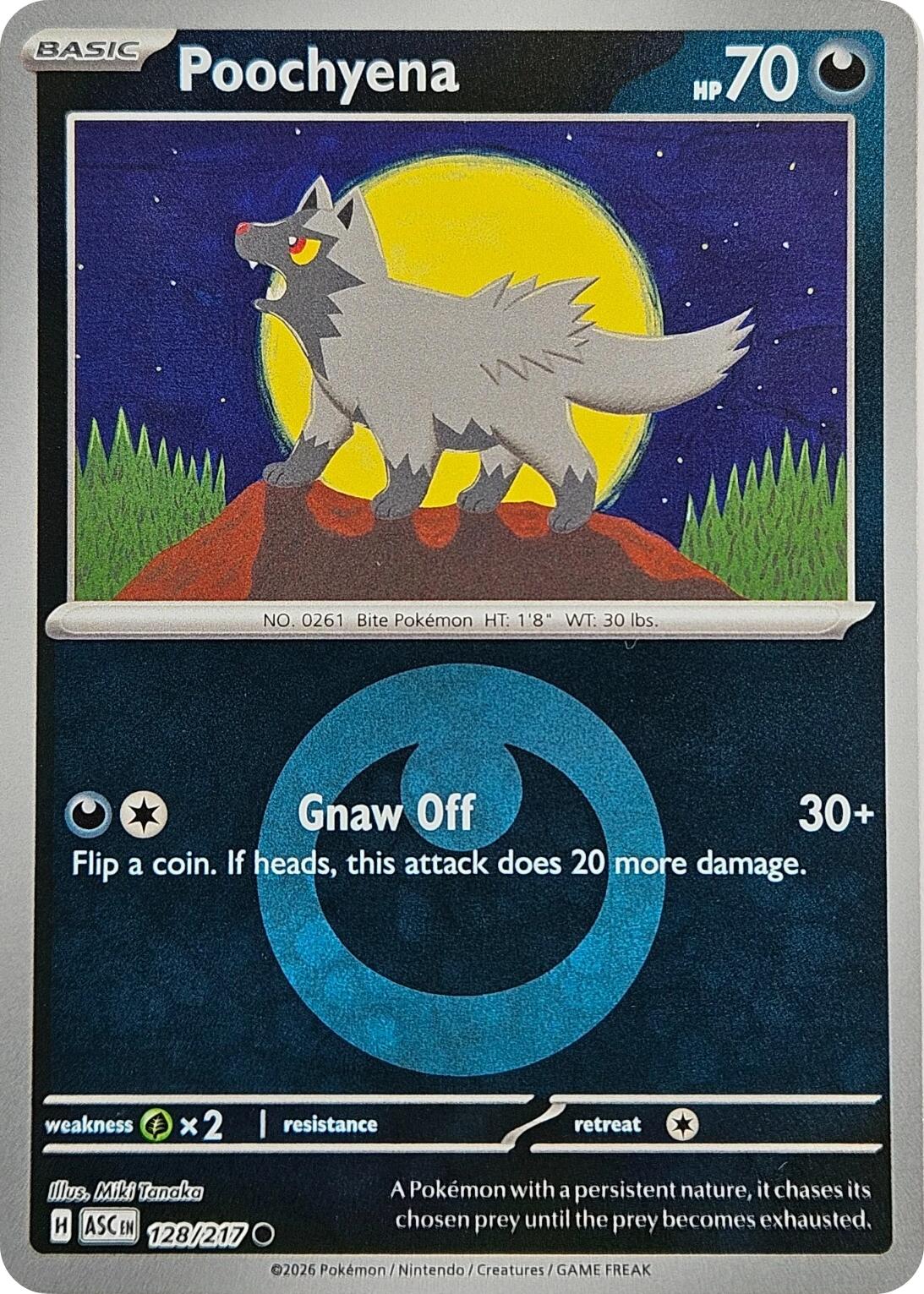 Poochyena (128/217) (Energy Symbol Pattern) [Mega Evolution: Ascended Heroes] | Gear Gaming Bentonville