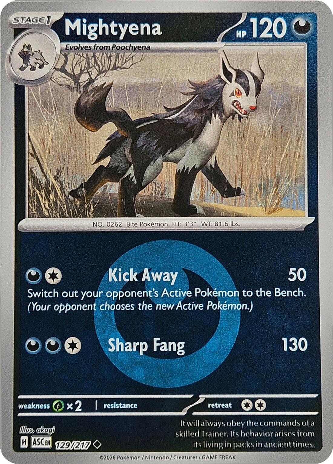 Mightyena (129/217) (Energy Symbol Pattern) [Mega Evolution: Ascended Heroes] | Gear Gaming Bentonville
