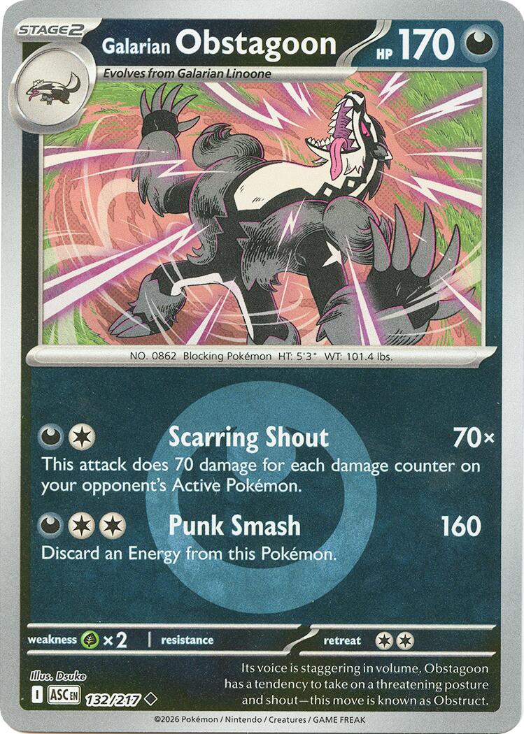 Galarian Obstagoon (132/217) (Energy Symbol Pattern) [Mega Evolution: Ascended Heroes] | Gear Gaming Bentonville