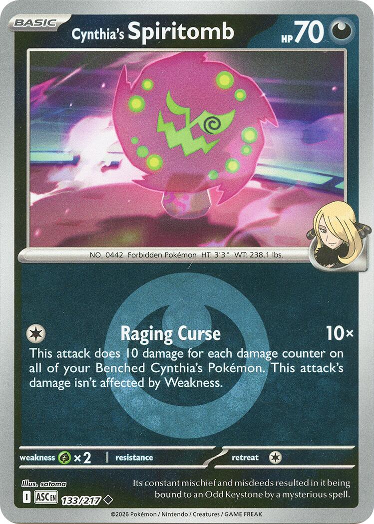 Cynthia's Spiritomb (133/217) (Energy Symbol Pattern) [Mega Evolution: Ascended Heroes] | Gear Gaming Bentonville