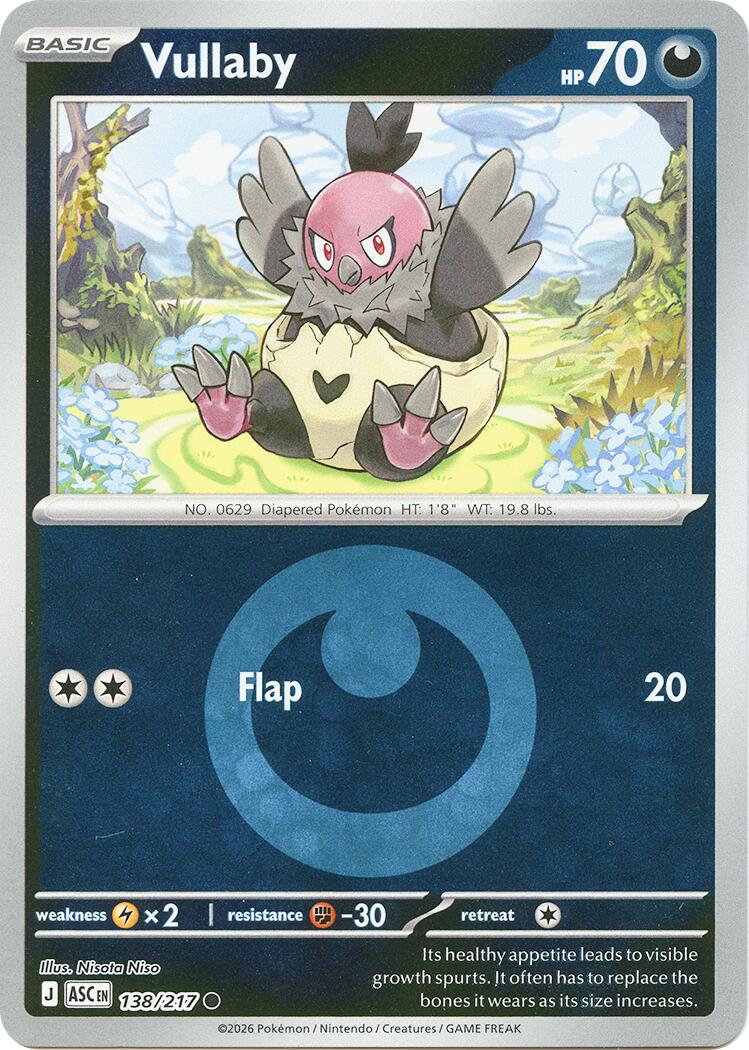 Vullaby (138/217) (Energy Symbol Pattern) [Mega Evolution: Ascended Heroes] | Gear Gaming Bentonville