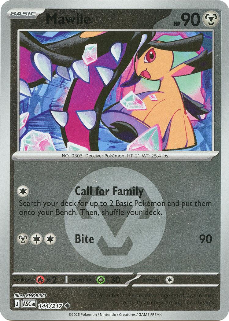 Mawile (144/217) (Energy Symbol Pattern) [Mega Evolution: Ascended Heroes] | Gear Gaming Bentonville