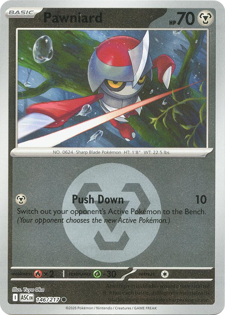 Pawniard (146/217) (Energy Symbol Pattern) [Mega Evolution: Ascended Heroes] | Gear Gaming Bentonville