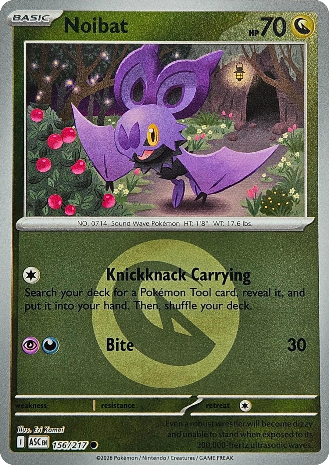 Noibat (156/217) (Energy Symbol Pattern) [Mega Evolution: Ascended Heroes] | Gear Gaming Bentonville