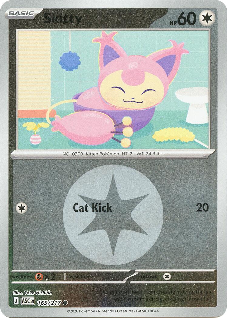 Skitty (165/217) (Energy Symbol Pattern) [Mega Evolution: Ascended Heroes] | Gear Gaming Bentonville
