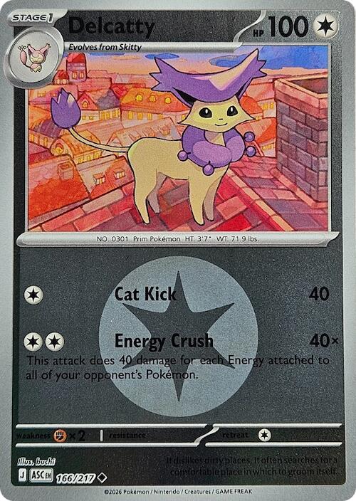 Delcatty (166/217) (Energy Symbol Pattern) [Mega Evolution: Ascended Heroes] | Gear Gaming Bentonville