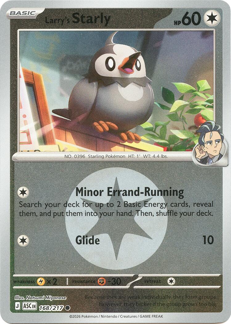 Larry's Starly (168/217) (Energy Symbol Pattern) [Mega Evolution: Ascended Heroes] | Gear Gaming Bentonville