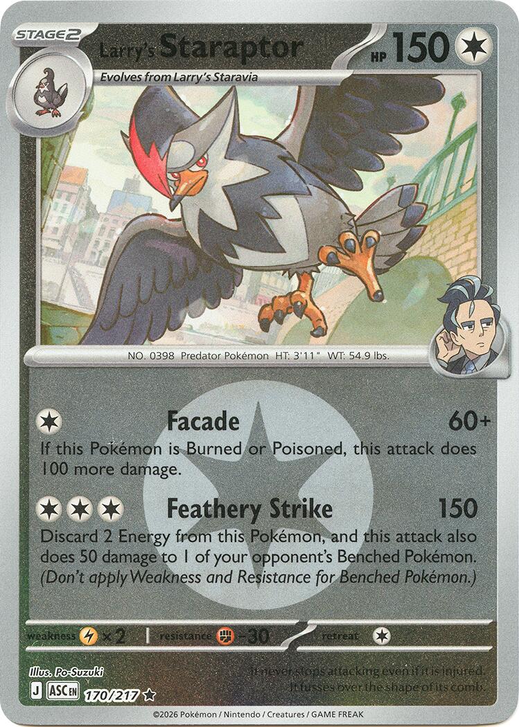 Larry's Staraptor (170/217) (Energy Symbol Pattern) [Mega Evolution: Ascended Heroes] | Gear Gaming Bentonville