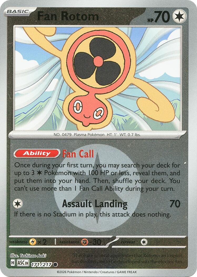Fan Rotom (171/217) (Energy Symbol Pattern) [Mega Evolution: Ascended Heroes] | Gear Gaming Bentonville