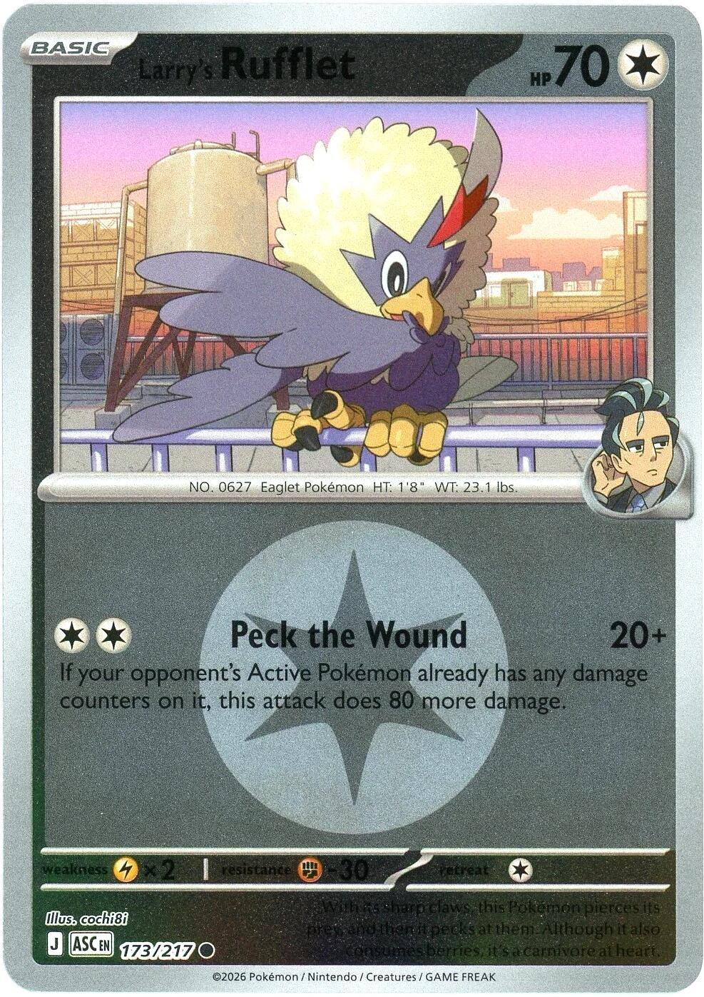Larry's Rufflet (173/217) (Energy Symbol Pattern) [Mega Evolution: Ascended Heroes] | Gear Gaming Bentonville