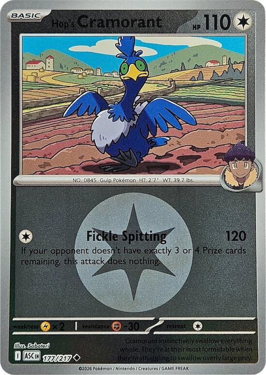 Hop's Cramorant (177/217) (Energy Symbol Pattern) [Mega Evolution: Ascended Heroes] | Gear Gaming Bentonville