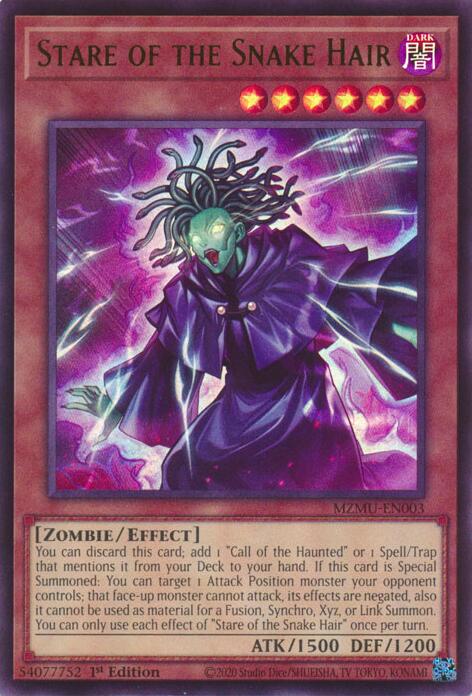 Stare of the Snake Hair [MZMU-EN003] Ultra Rare | Gear Gaming Bentonville