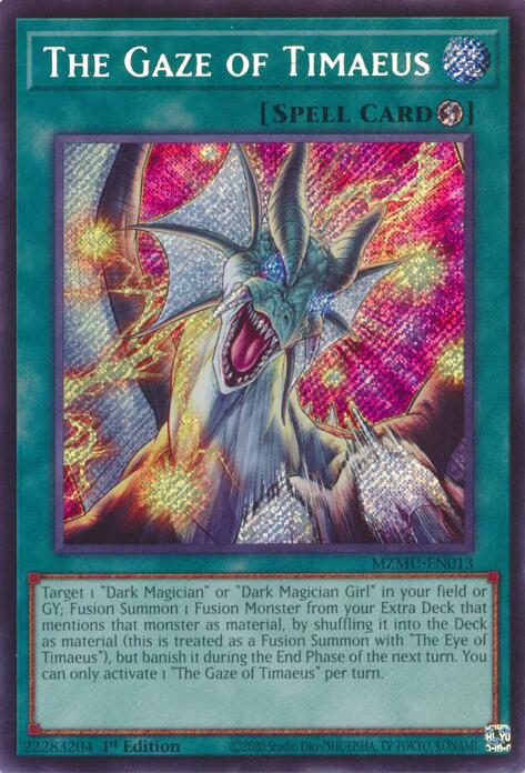 The Gaze of Timaeus [MZMU-EN013] Secret Rare | Gear Gaming Bentonville
