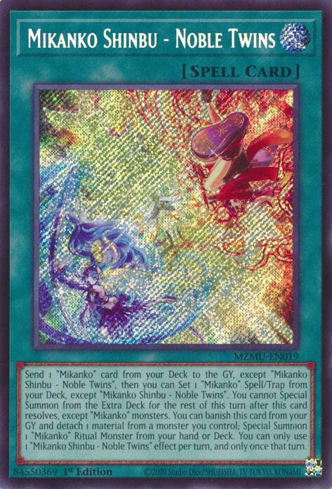 Mikanko Shinbu - Noble Twins [MZMU-EN019] Secret Rare | Gear Gaming Bentonville
