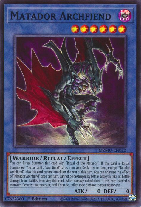 Matador Archfiend [MZMU-EN022] Super Rare | Gear Gaming Bentonville