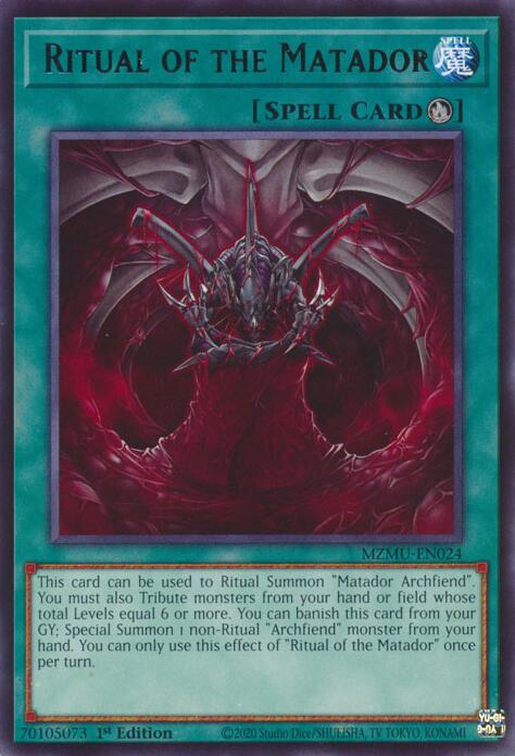 Ritual of the Matador [MZMU-EN024] Rare | Gear Gaming Bentonville