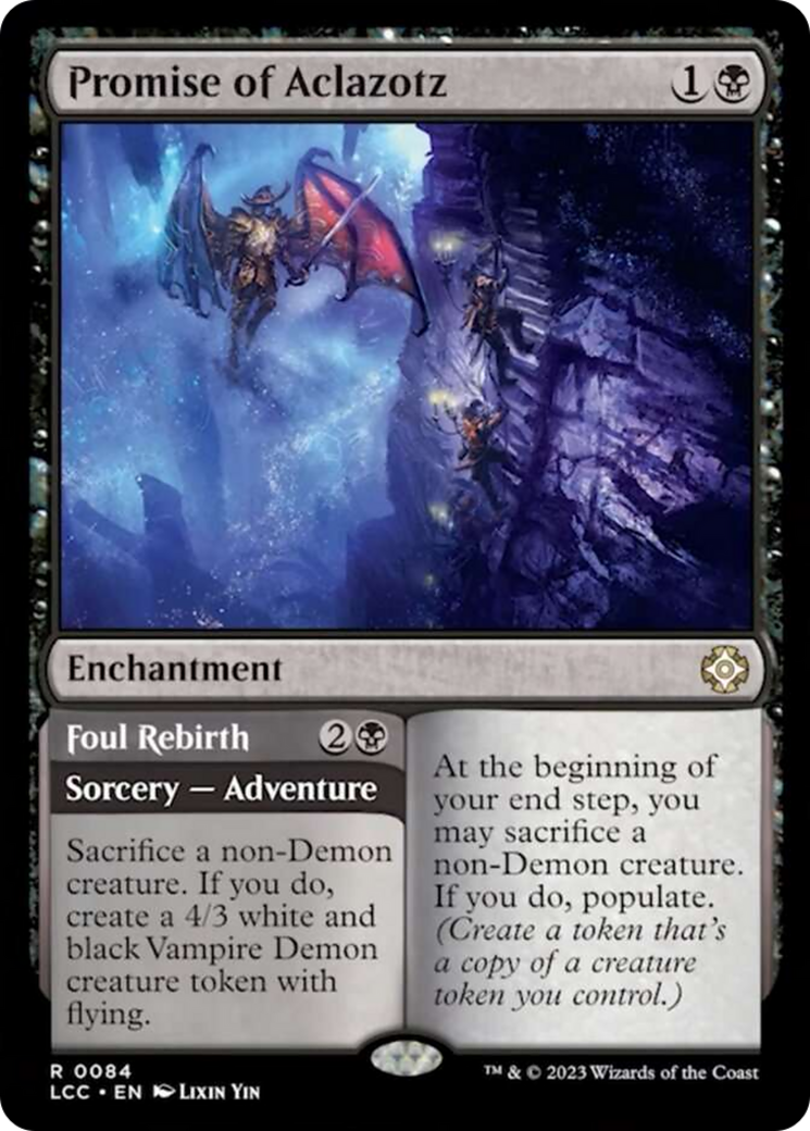 Promise of Aclazotz // Foul Rebirth [The Lost Caverns of Ixalan Commander] | Gear Gaming Bentonville