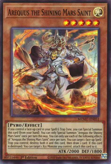 Arequus the Shining Mars Saint [MZMU-EN051] Super Rare | Gear Gaming Bentonville