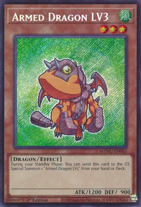 Armed Dragon LV3 [MZMU-EN063] Secret Rare | Gear Gaming Bentonville