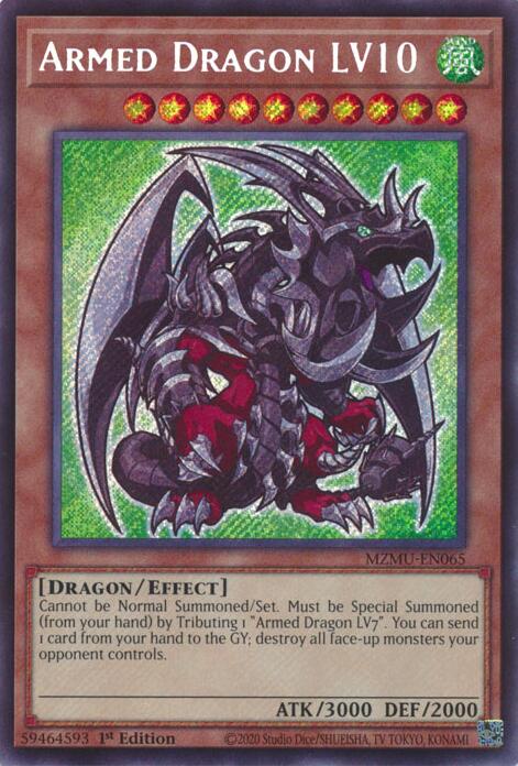 Armed Dragon LV10 [MZMU-EN065] Secret Rare | Gear Gaming Bentonville