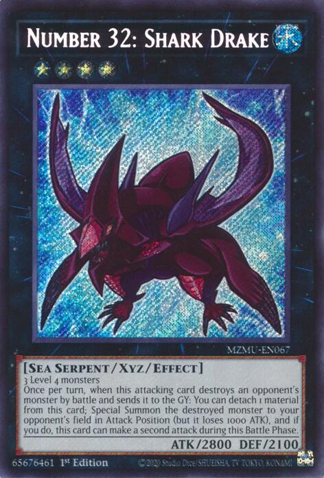 Number 32: Shark Drake [MZMU-EN067] Secret Rare | Gear Gaming Bentonville