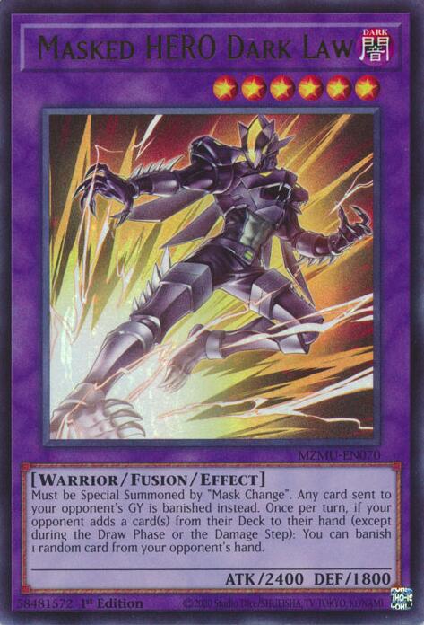 Masked HERO Dark Law [MZMU-EN070] Ultra Rare | Gear Gaming Bentonville