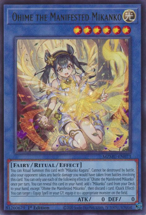 Ohime the Manifested Mikanko [MZMU-EN073] Ultra Rare | Gear Gaming Bentonville