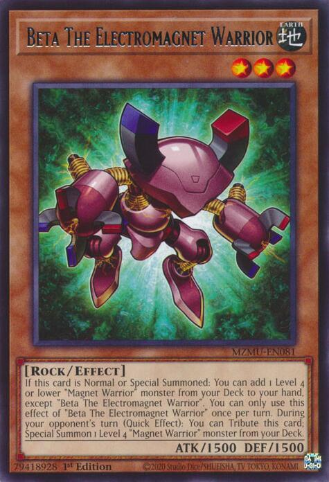 Beta The Electromagnet Warrior [MZMU-EN081] Rare | Gear Gaming Bentonville