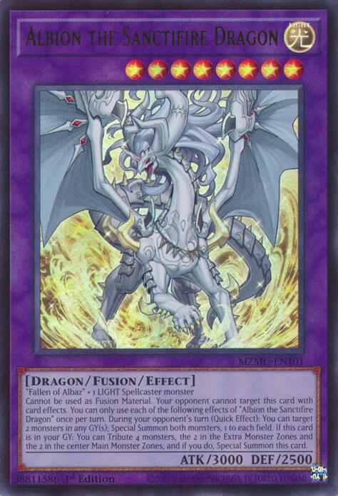 Albion the Sanctifire Dragon [MZMU-EN101] Ultra Rare | Gear Gaming Bentonville