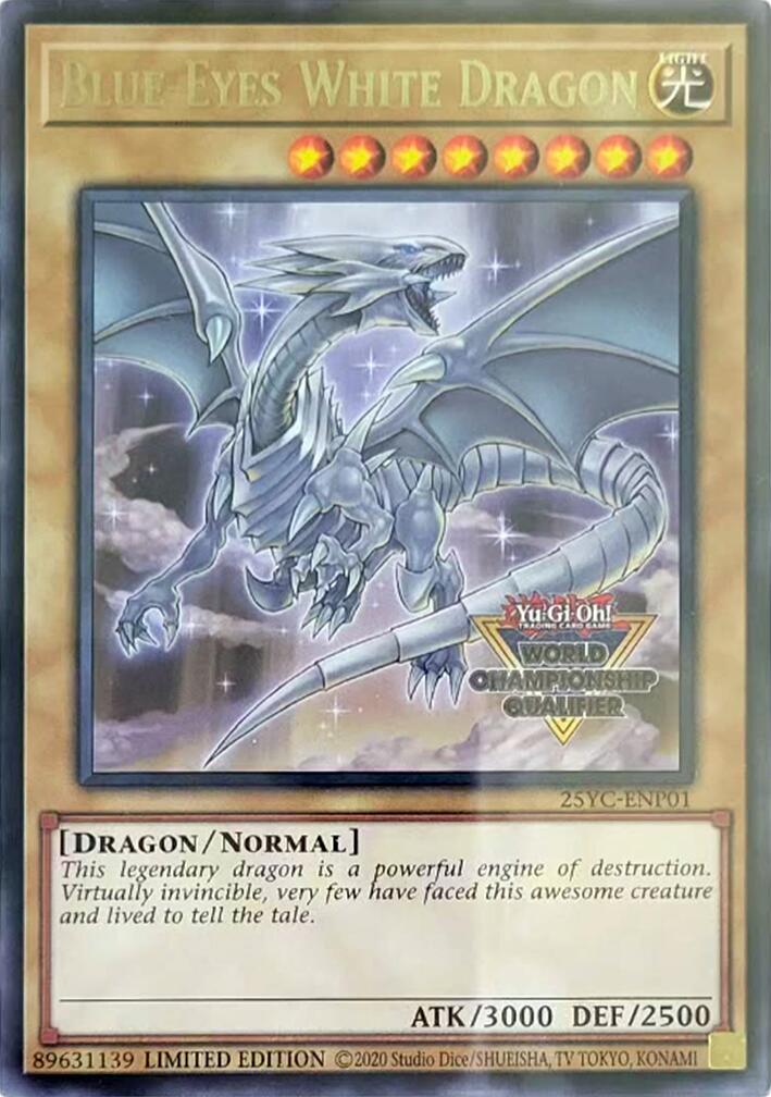 Blue-Eyes White Dragon (World Championship Qualifier) [25YC-ENP01] Rare | Gear Gaming Bentonville