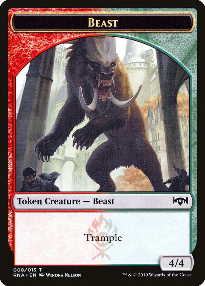 Beast Token [Ravnica Allegiance Tokens] | Gear Gaming Bentonville