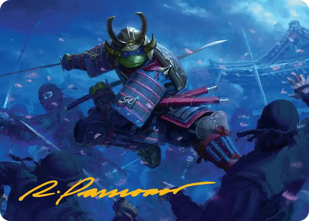 Leonardo, Sewer Samurai Art Card (1/54) (Gold-Stamped Signature) [Teenage Mutant Ninja Turtles Art Series] | Gear Gaming Bentonville